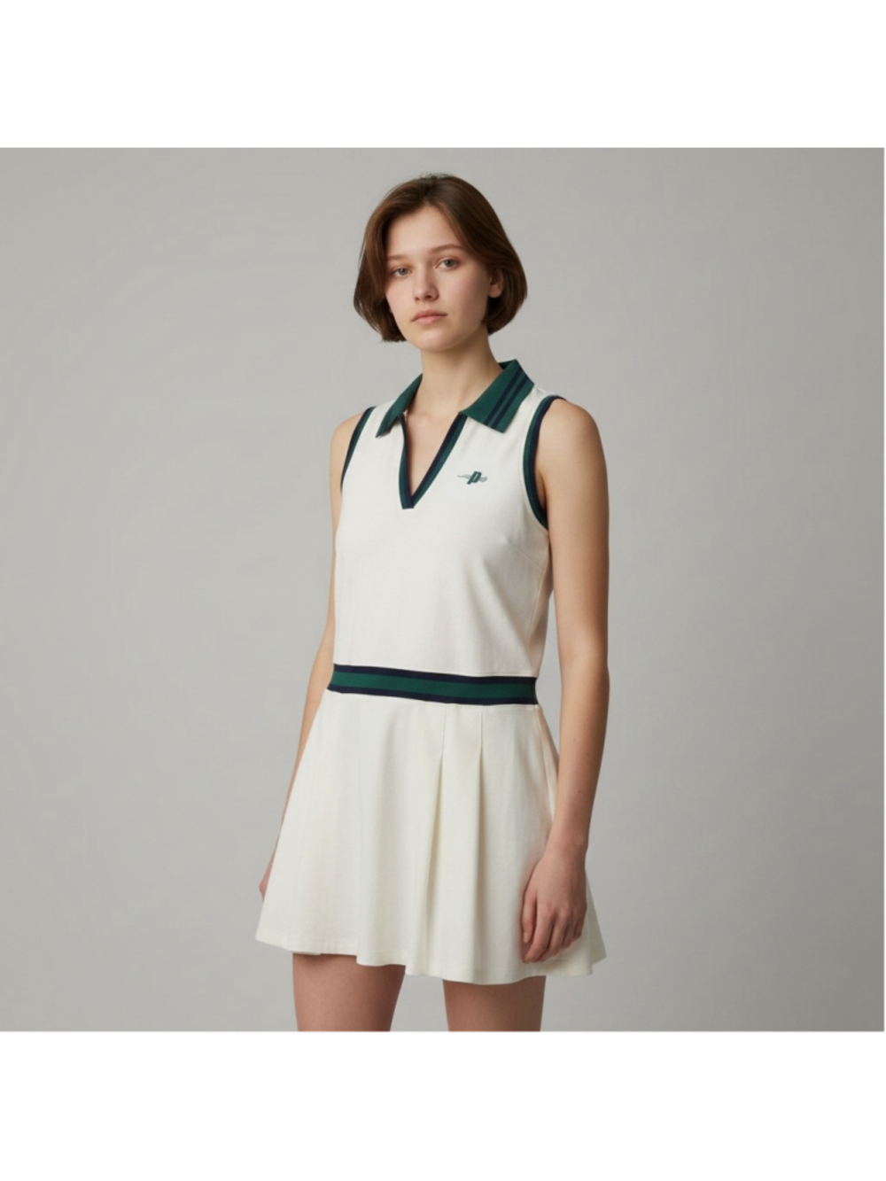 Women's Prince Tennis Dress Size S White Green Sleeveless Mini